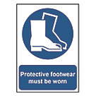 "Protective Footwear Must Be Worn" Sign 420mm x 297mm
