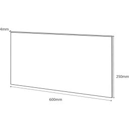 Splashwall Abruzzo Vanity Splashback Matt Grey 250mm x 600mm x 4mm