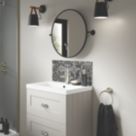 Splashwall Abruzzo Vanity Splashback Matt Grey 250mm x 600mm x 4mm