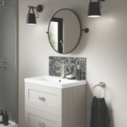 Splashwall Abruzzo Vanity Splashback Matt Grey 250mm x 600mm x 4mm