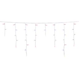 300 LED Indoor & Outdoor Multi Colour Icicle Christmas Lights 20.85m