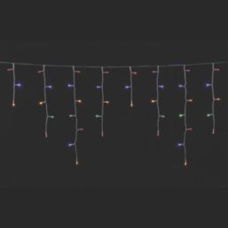 300 LED Indoor & Outdoor Multi Colour Icicle Christmas Lights 20.85m