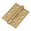 Smith & Locke  Brushed Brass Grade 11 Fire Rated Ball Bearing Hinges 102mm x 76mm 3 Pack