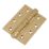 Smith & Locke  Brushed Brass Grade 11 Fire Rated Ball Bearing Hinges 102mm x 76mm 3 Pack
