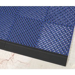 Swisstrax Ribtrax Pro Interlocking Floor Tiles Royal Blue 19mm 25 Pack