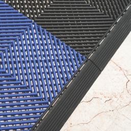 Swisstrax Ribtrax Pro Interlocking Floor Tiles Royal Blue 19mm 25 Pack