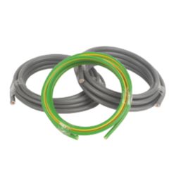 Prysmian 6181Y & 6491X Grey & Green/Yellow 1-Core 16mm² Meter Tails Cable 3m Coil
