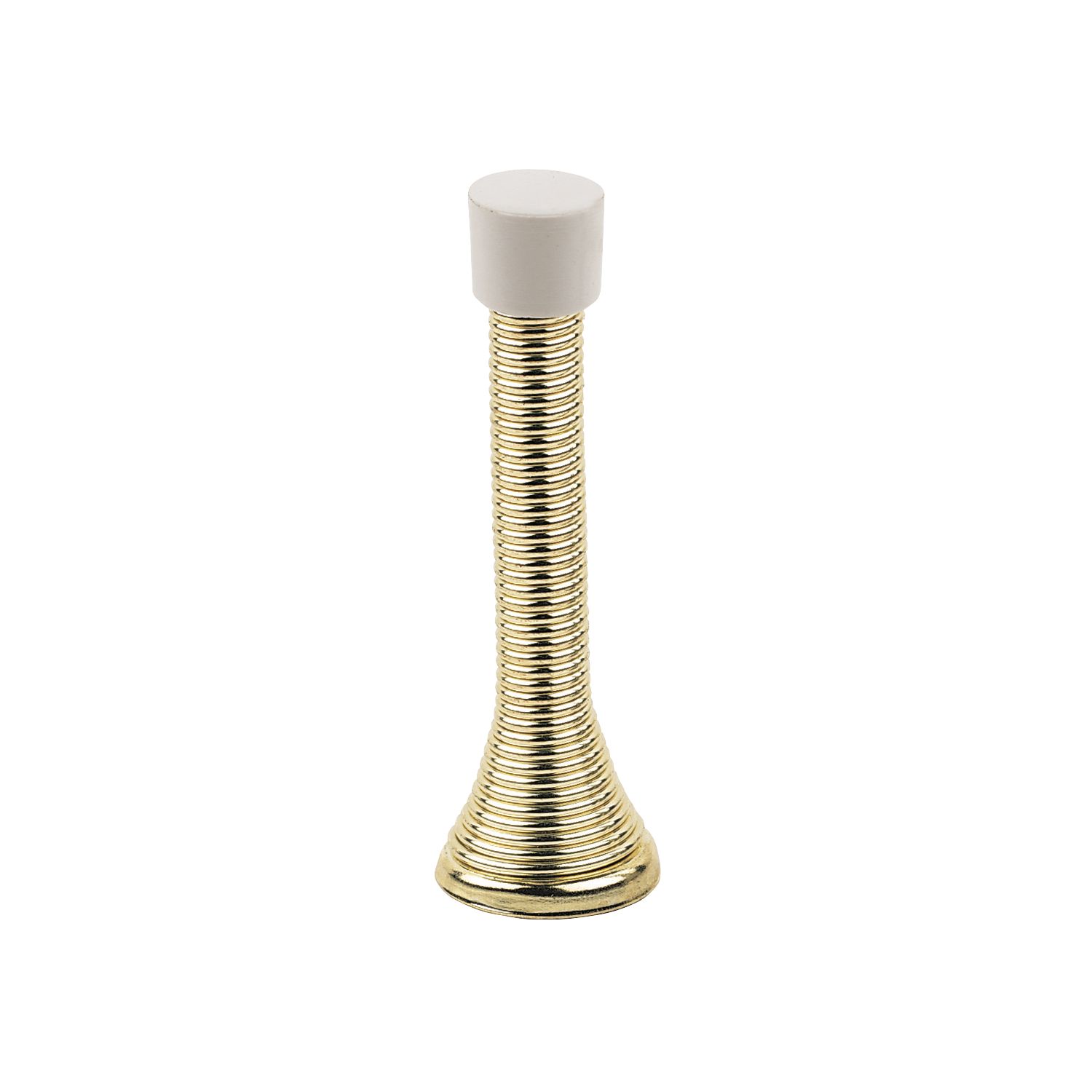 Cylinder Projection Door Stops 24 x 75mm Electro Brass 10 Pack (23650)