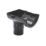 FloPlast MiniFlo uPVC Half Round Stop End Outlet Black 76mm x 50mm