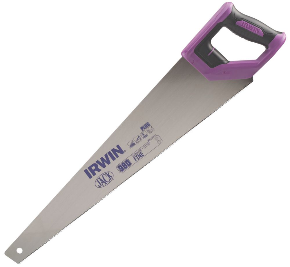 Irwin Jack 9tpi Wood Fine Finish Saw 22 550mm Screwfix
