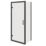 Essentials Semi-Framed Shower Enclosure Side Panel Matt Black 800mm