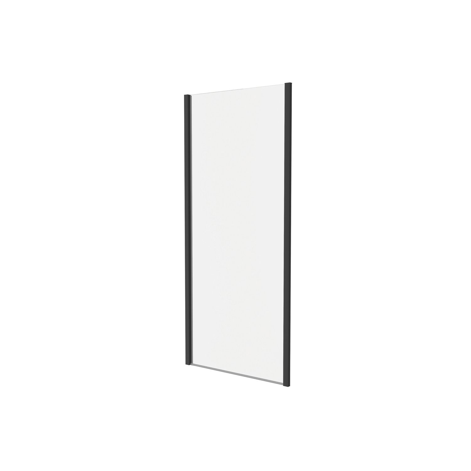 Essentials Semi-Framed Shower Enclosure Side Panel Matt Black 800mm (236AA)