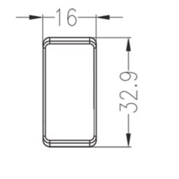 Knightsbridge 'COOKER HOOD' Switch Cover Brushed Chrome