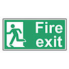 Non Photoluminescent "Fire Exit Man Left" Sign 300mm x 150mm