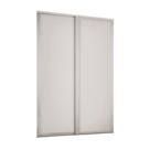 Spacepro Shaker 2-Door Sliding Wardrobe Door Kit Cashmere Frame Cashmere Panel 1449mm x 2260mm