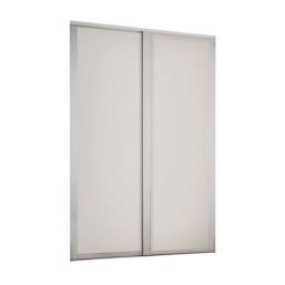 Spacepro Shaker 2-Door Sliding Wardrobe Door Kit Cashmere Frame Cashmere Panel 1449mm x 2260mm