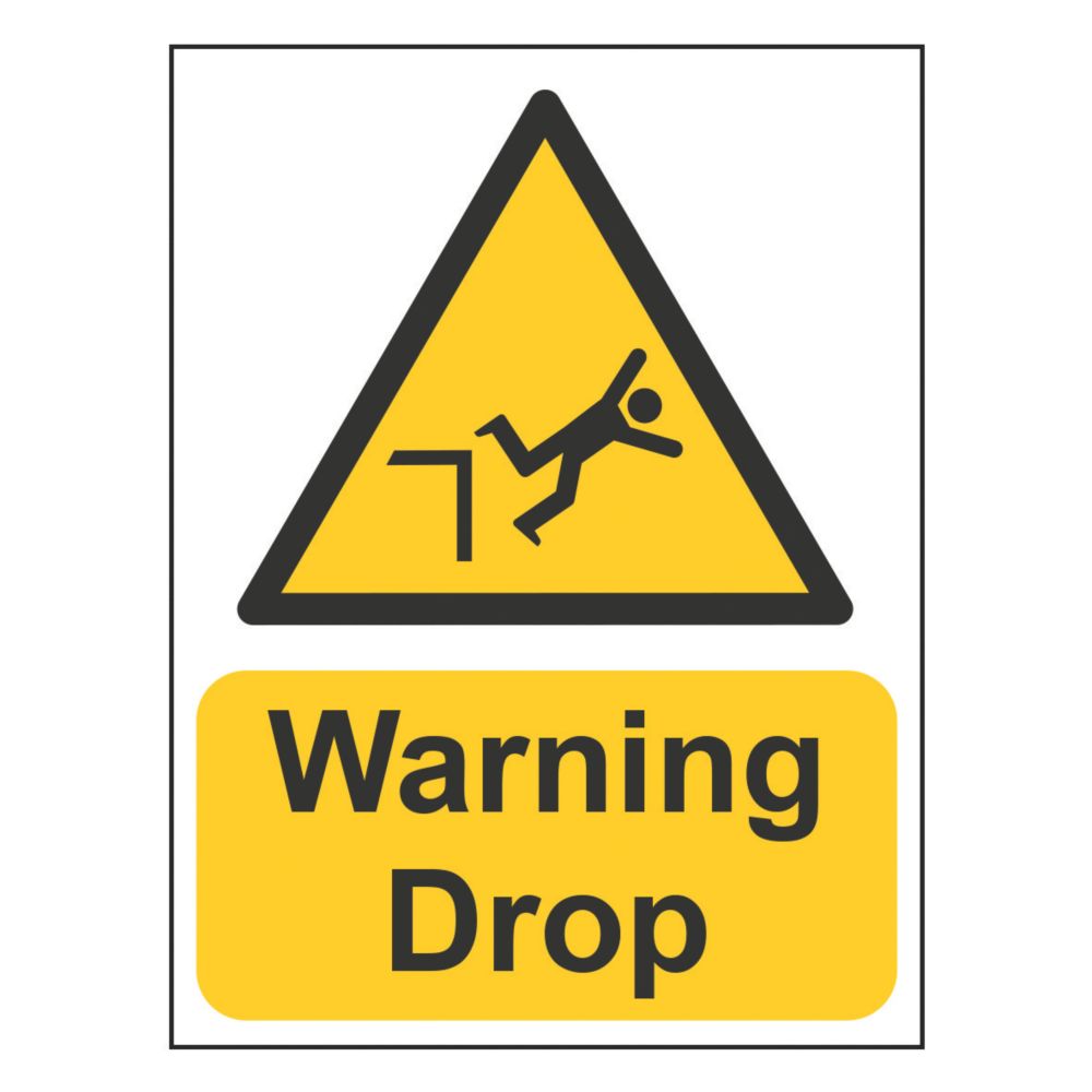 "Warning Drop" Sign 200mm x 150mm