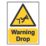 Essentials "Warning Drop" Sign 200mm x 150mm