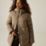 Regatta Faye Womens Hooded Long Puffer Coat Mocha - 4S8 Size 14