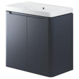 Floorstanding Vanity Unit & Basin Matt Indigo 805mm x 460mm x 840mm