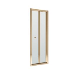 ETAL  Framed Rectangular Bi-Fold Shower Door Brushed Brass 690mm x 1900mm