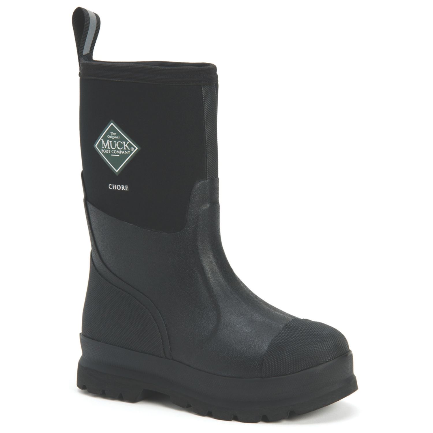 Muck Boots Chore Classic Mid Patterned Size 10 Black Non Safety Wellies (236XR)