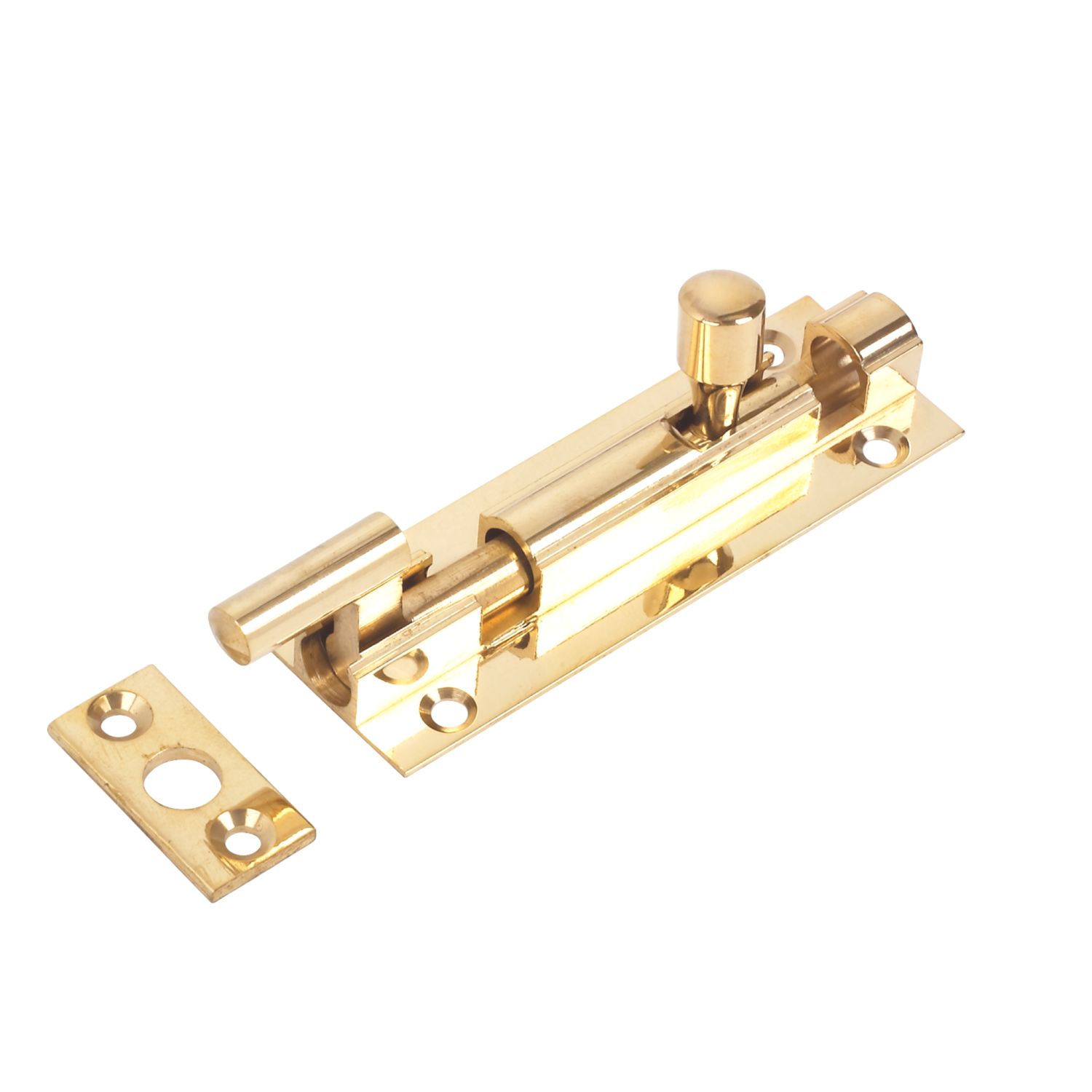 Necked Bolt Polished Brass 76mm (23700)