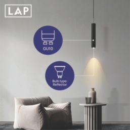 LAP Wide Beam Angle  GU10 LED Light Bulb 345lm 2.5W 5 Pack