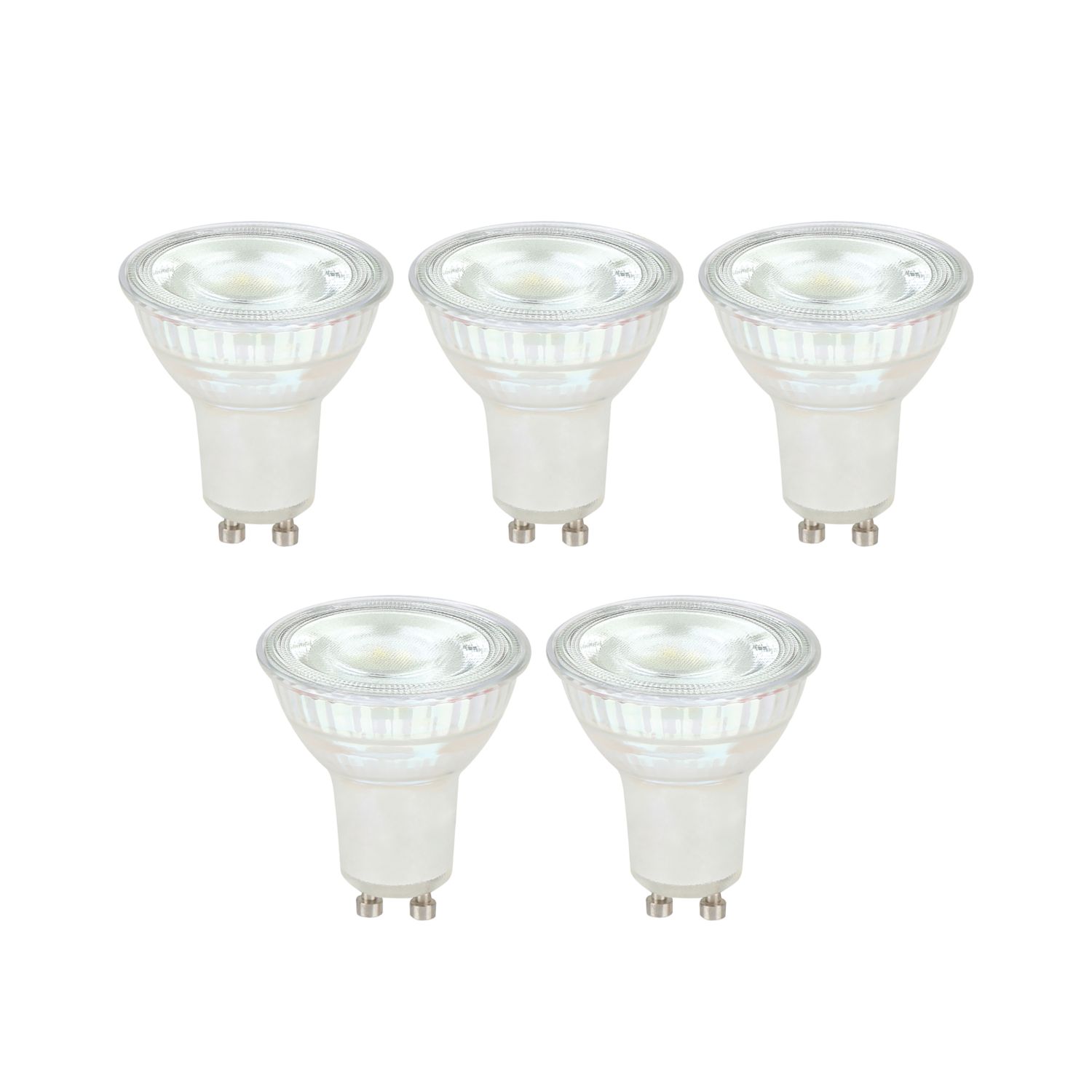LAP Wide Beam Angle GU10 LED Light Bulb 345lm 2.5W 5 Pack (237CF)
