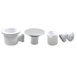 Flomasta  Dome Shower Waste White 90mm