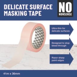 No Nonsense  Delicate Surface Low Tack Painters Masking Tape 41m x 36mm