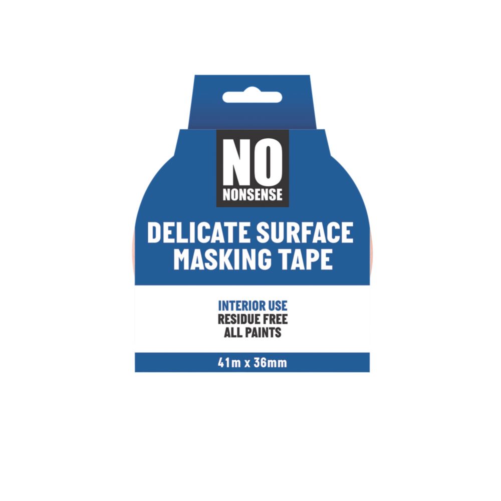 No Nonsense Delicate Surface Low Tack Painters Masking Tape 41m x 36mm -  Screwfix