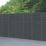 Forest  Double-Slatted  Fence Panels Anthracite Grey 6' x 6' Pack of 5