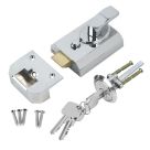 Refurb Smith & Locke  Fire Rated  Deadlock Night Latch Polished Chrome 60mm Backset