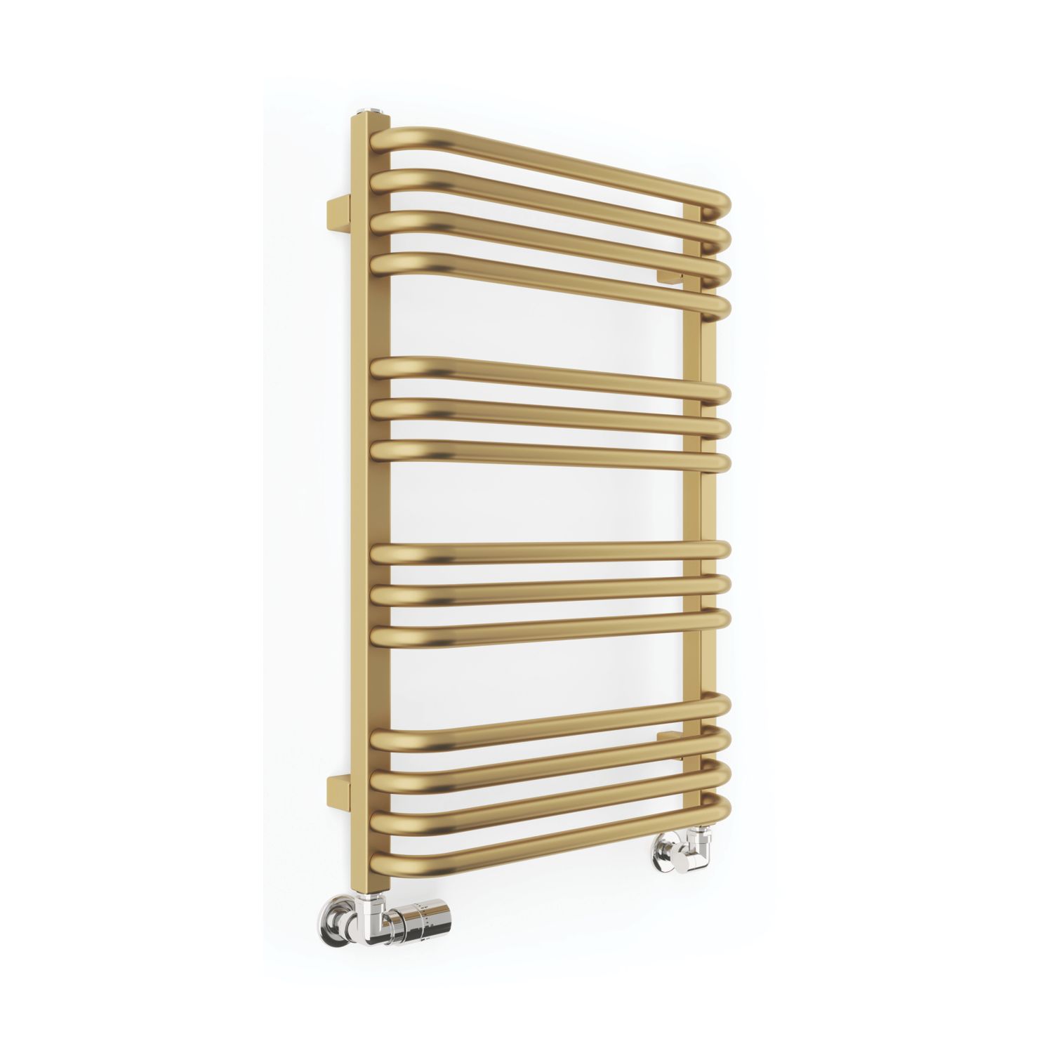 Terma 760mm x 500mm 1406BTU Brass Curved Designer Towel Radiator (237RH)