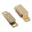 Essentials Premium Adjustable Magnetic Cabinet Catch Polished Brass 46mm x 14mm 4 Pack