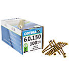 Optimaxx  PZ Countersunk Wood Screws 6 x 150mm 100 Pack