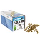 Optimaxx  PZ Countersunk  Wood Screws 6mm x 150mm 100 Pack