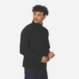 Regatta Micro Zip Neck Fleece Black X Large 43.5" Chest