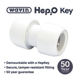 Hep2O  Plastic Push-Fit Equal Coupler 28mm