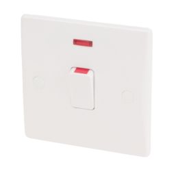 Schneider Electric Ultimate Slimline 20A 1-Gang DP Control Switch White with Neon