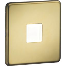 Knightsbridge  Recessed Square LED Plinth Light Polished Brass 0.8W 15lm