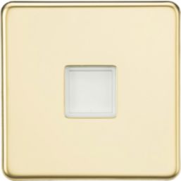 Knightsbridge  Recessed Square LED Plinth Light Polished Brass 0.8W 15lm