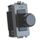 Knightsbridge  2-Way LED Grid Dimmer Switch Matt Black