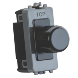 Knightsbridge  2-Way LED Grid Dimmer Switch Matt Black