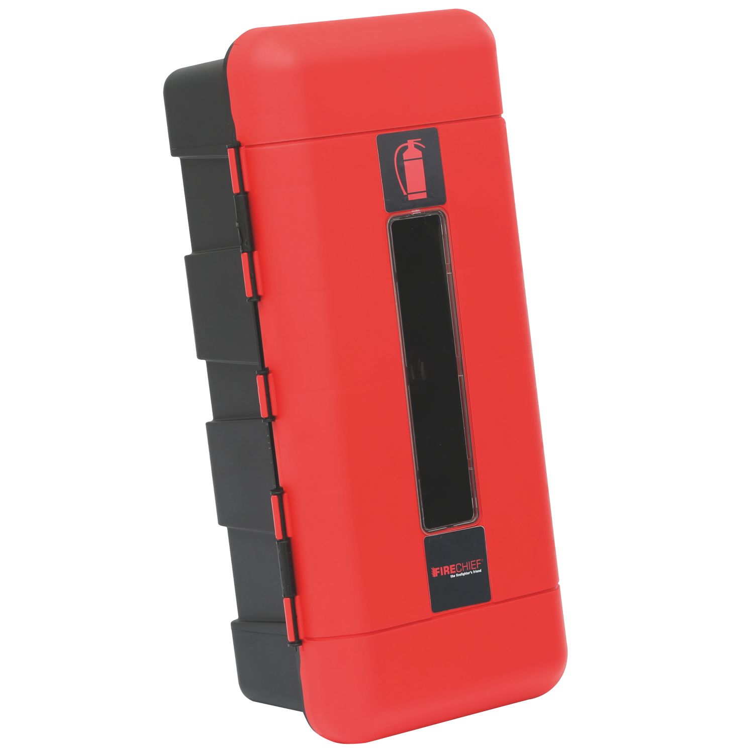 Firechief 106-1001 Single Extinguisher Cabinet 335mm x 240mm x 715mm Red/Black (238FX)