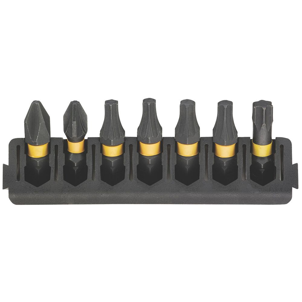 DeWalt Flextorq 6.35mm Hex Shank Mixed Screwdriver Bits 7 Pieces Screwfix