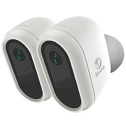 Swann SWIFI-CAMWPK2-EU Rechargeable Battery-Operated White Wireless 1080p Indoor & Outdoor Bullet Security Camera 2 Pack