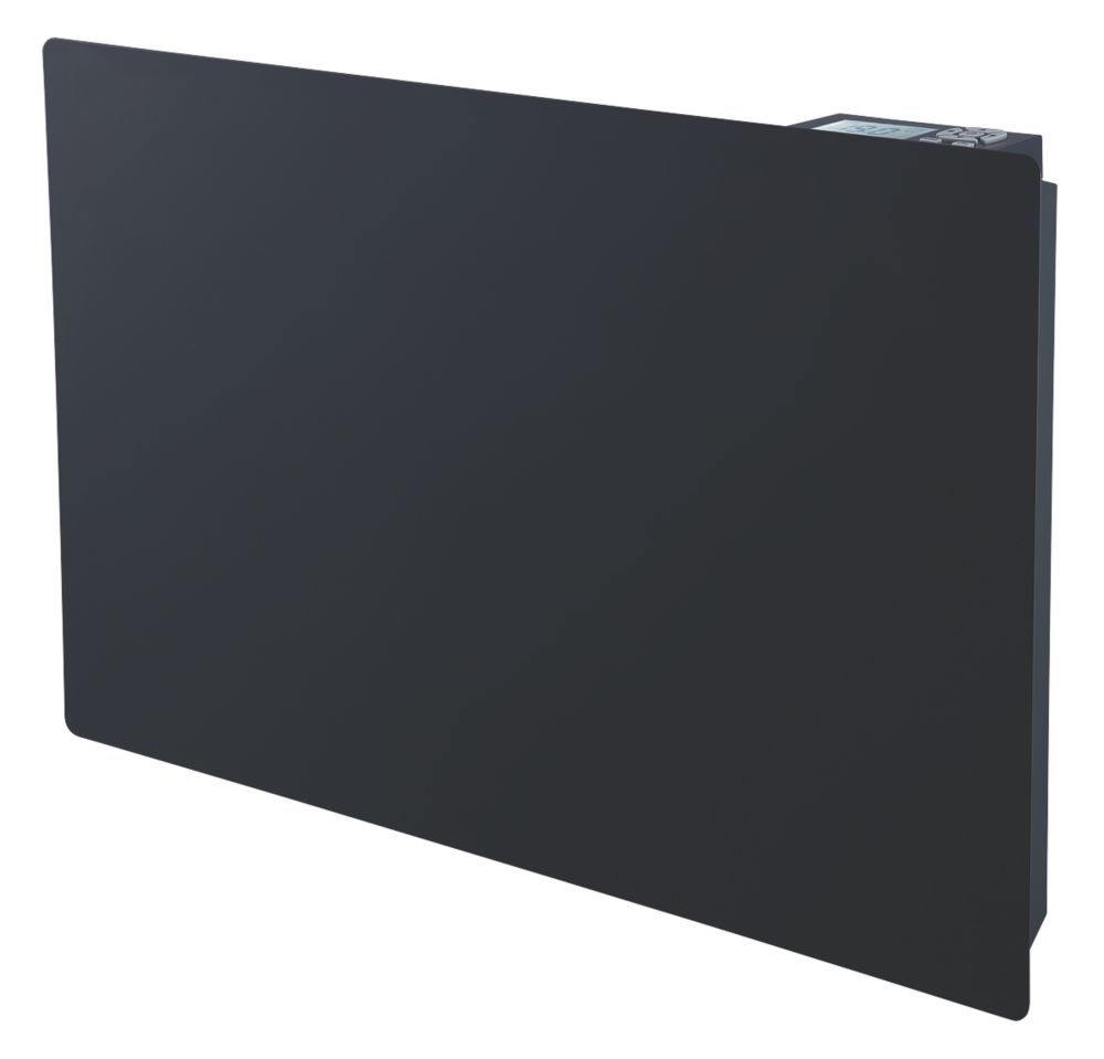 Blyss Saris Wall-Mounted Panel Heater Dark Grey 1500W - Screwfix