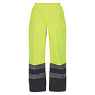Regatta Pro Hi-Vis Over Trousers Elasticated Waist Yellow / Navy Small 26" W 31" L